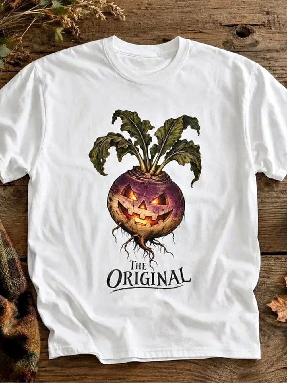 Halloween Radish Graphic Tee in White, Vintage The Original Shirt